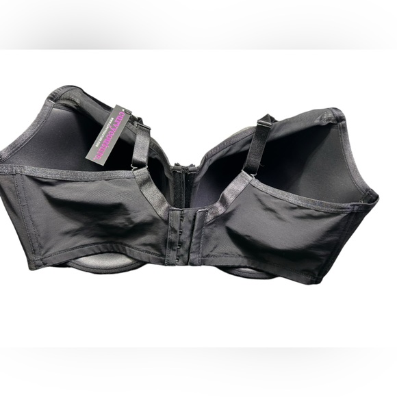 CURVY COUTURE womens full bust 42H black mesh push up underwire bra #1310 NWT - Picture 5 of 7